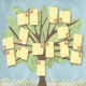 Printable Scrapbook Family Trees Four-Generations with Name Tag Design